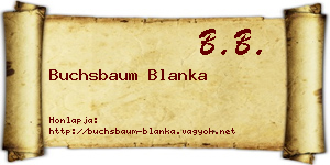 Buchsbaum Blanka névjegykártya